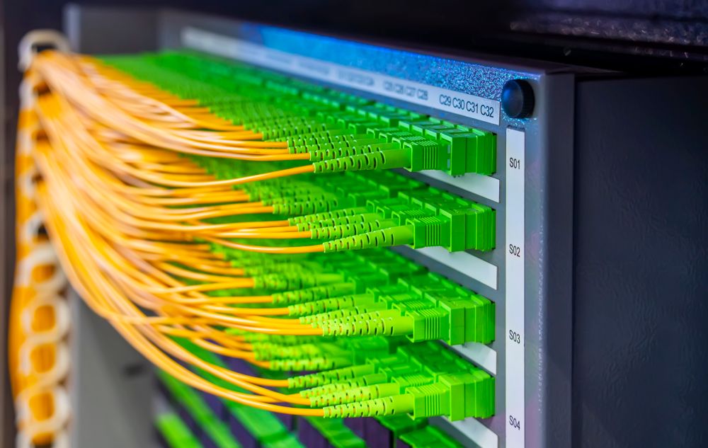 A tidy Fibre Optic networking switch